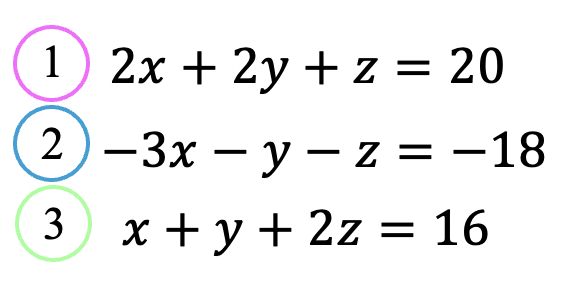 3 Equations 3 Unknown