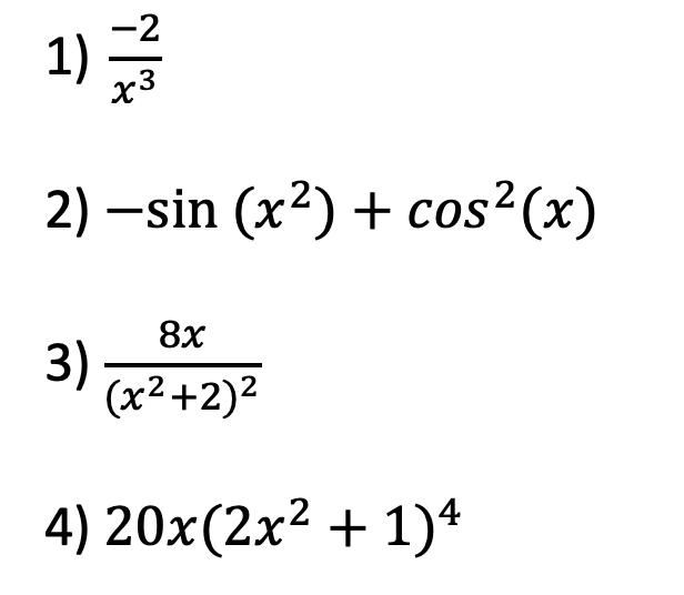 case study questions from application of derivatives