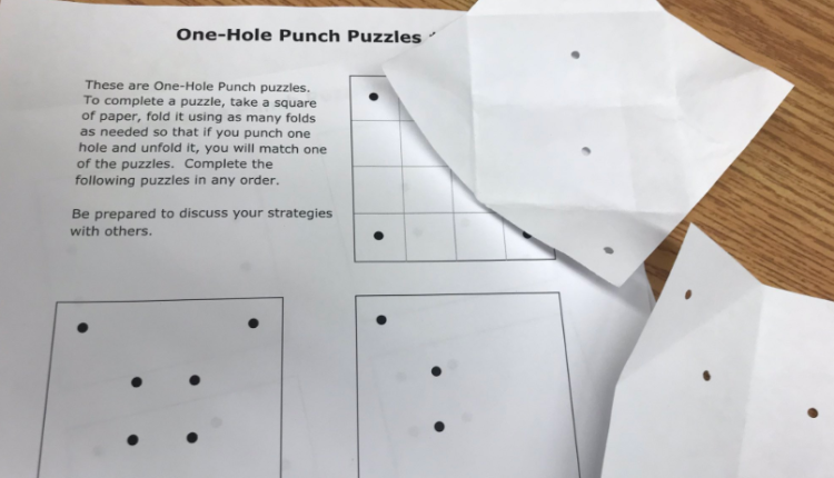 One Hole Punch Puzzle Templates Thinking Mathematically AZMATH